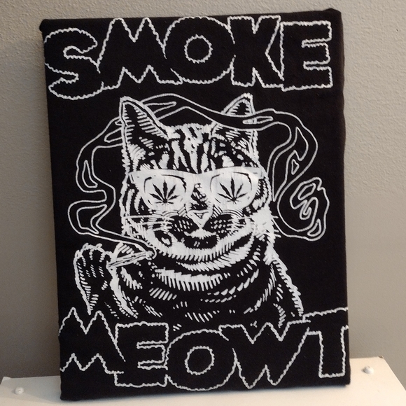 SMOKE MEOWT CANNABIS KITTY WALL DECOR - Picture 1 of 5